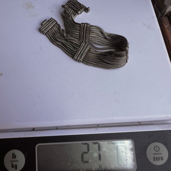 Silpada antique Sterling Silver Multi Strand Toggle  OTTOMAN style Bracelet 27g - Picture 6 of 13